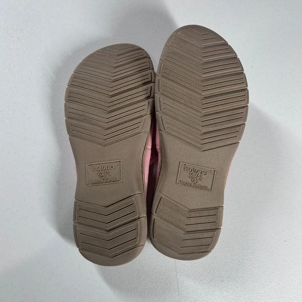 Isotoner Pink Quilted Comfort‎ Slides Slippers Women's US 7.5 8 - Picture 4 of 5